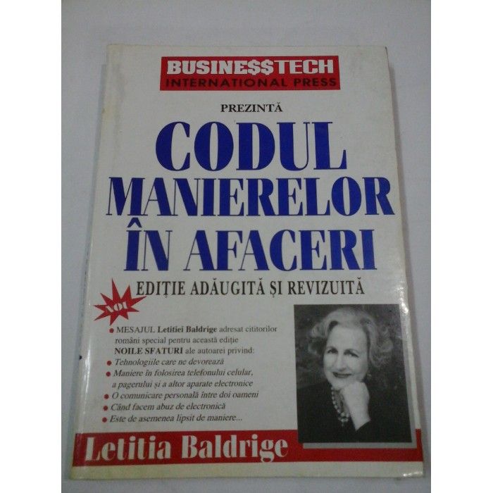 CODUL MANIERELOR  IN  AFACERI  -  Letitia  Baldrige